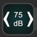 Vol Meter button showing 75 dB