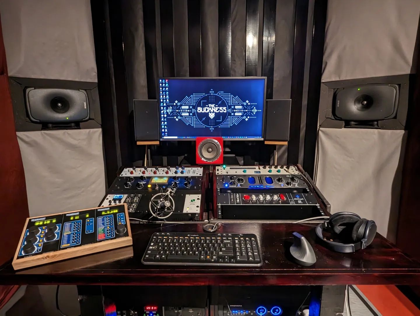 One of the completed mastering rooms from the 2020–2022 studio builds